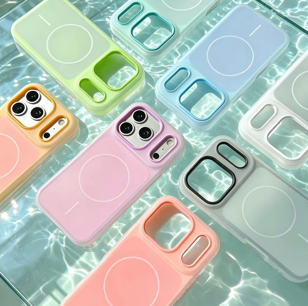 iPhone 16 Pro Max Dual Layer Jelly Soft Matte Clear Silicone PC Case